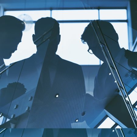 Outlines of group of businessmen working Outlines of group of businessmen working